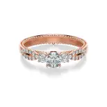 Pierścionek z różowego złota z diamentami AJPZ_069